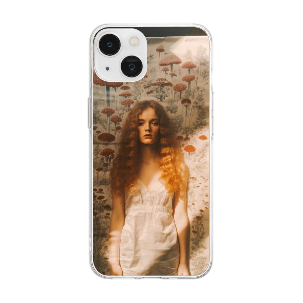 Melting DreamsのTapestry girl Soft Clear Smartphone Case