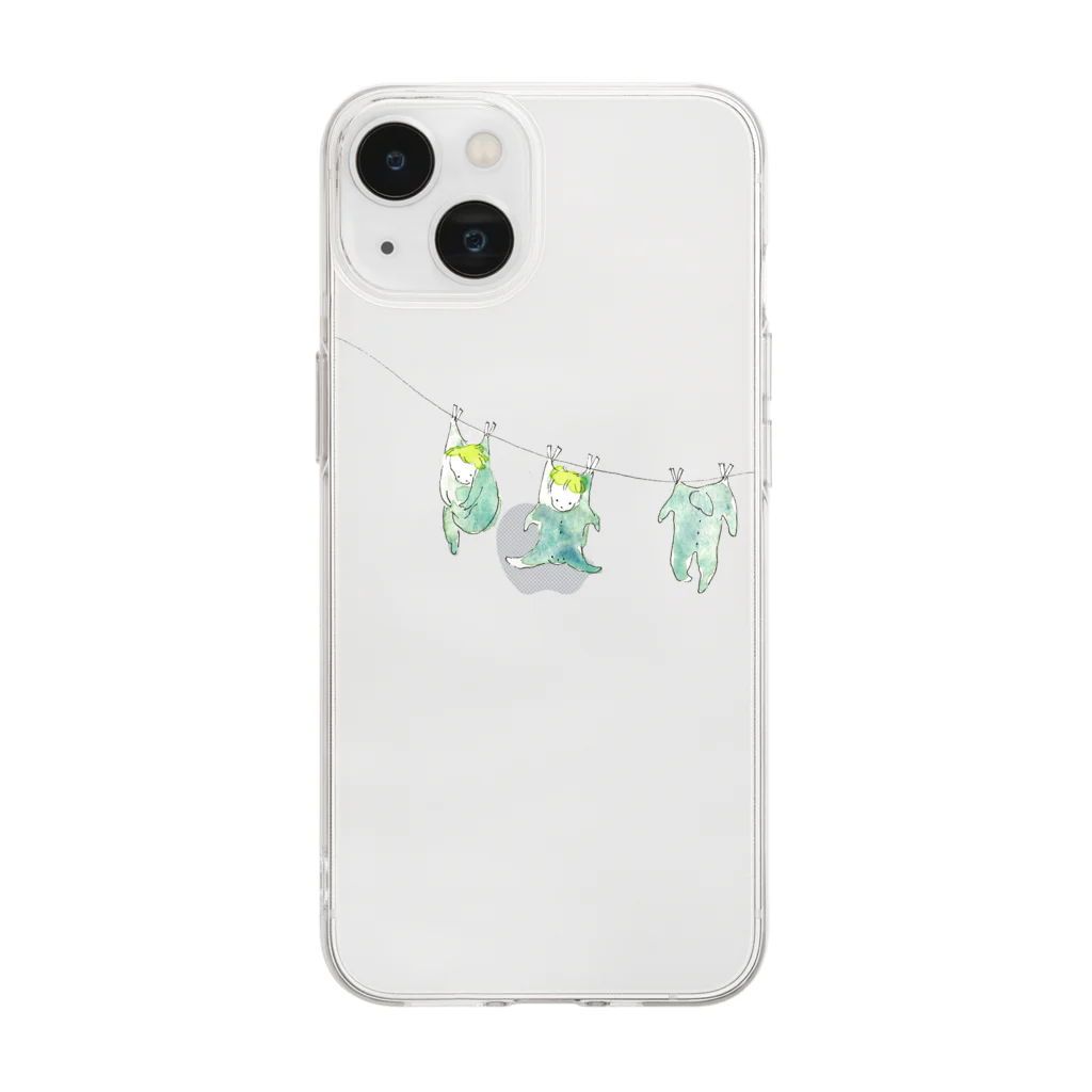 Kumiko_muro_illustration🐸のおせんたく Soft Clear Smartphone Case