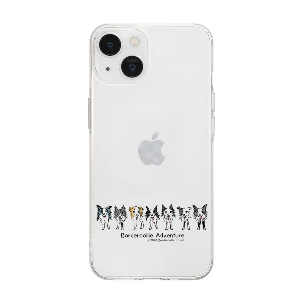 Bordercollie StreetのBordercollie Adventure709 Soft Clear Smartphone Case