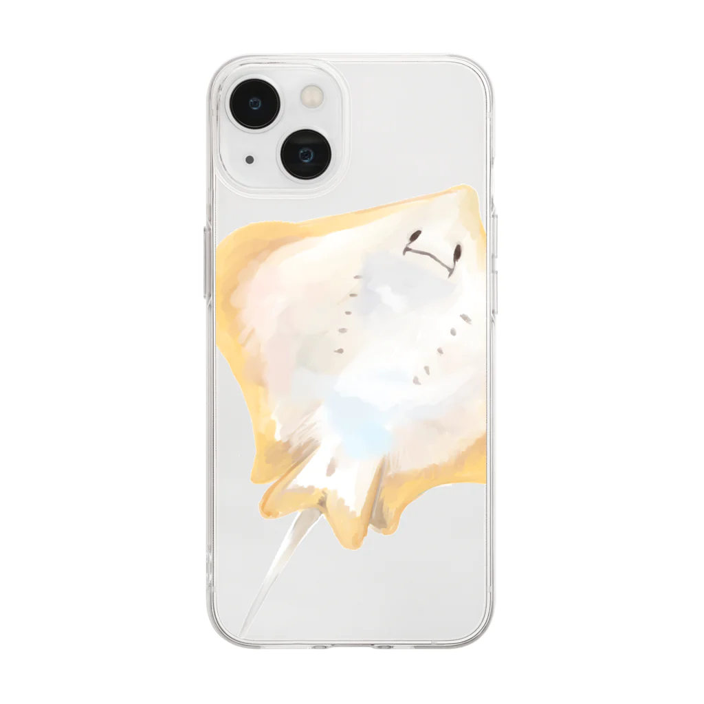 ねこ田ねこ子のヒラタエイ Soft Clear Smartphone Case