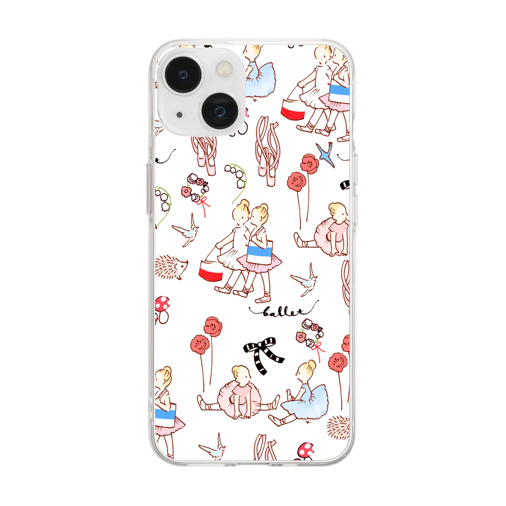 KrimgenのBallet Girls (White) Soft Clear Smartphone Case