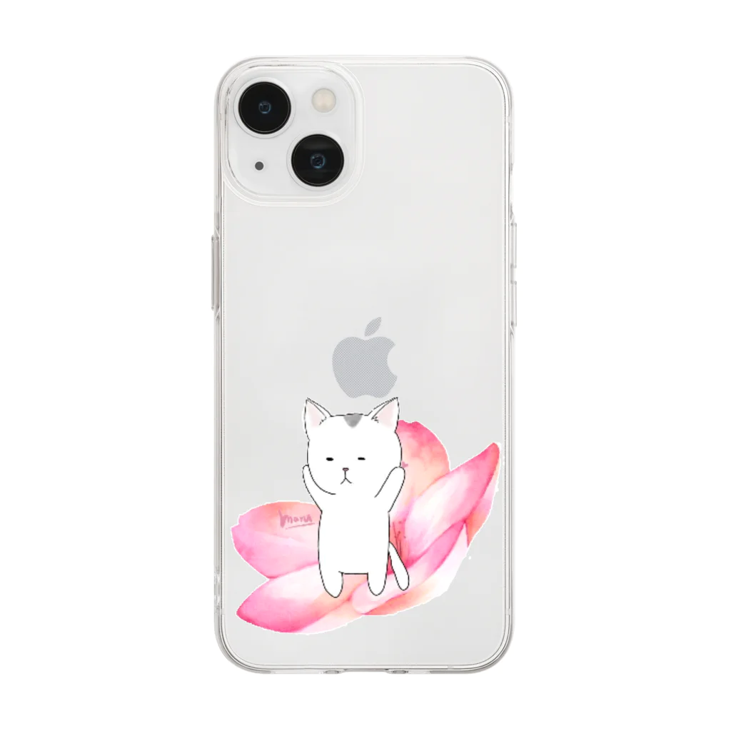 まるまろにゃんずのまるまろにゃんず Soft Clear Smartphone Case