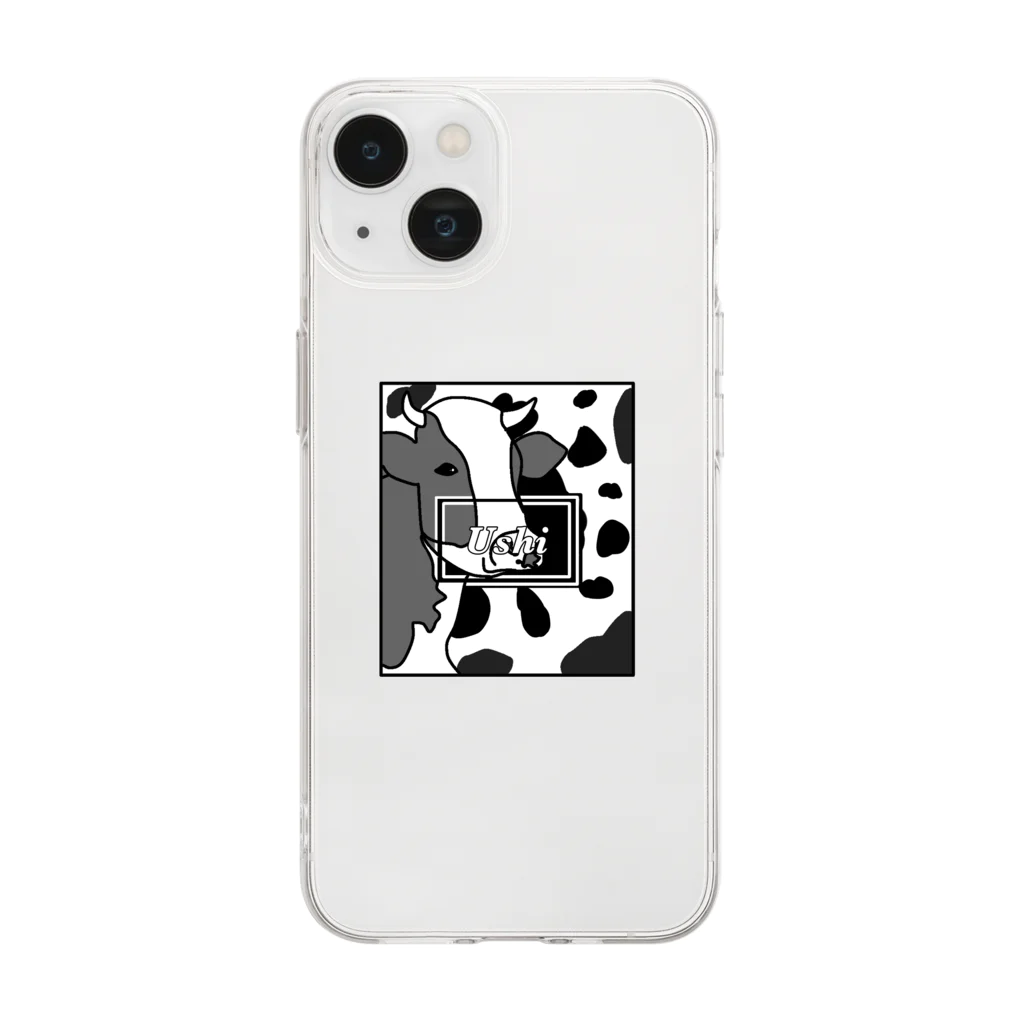 Mono MonoのUSHI  うし　牛 Soft Clear Smartphone Case