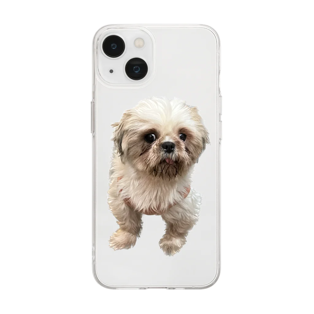 シーズー犬リキラの真顔のリキラ Soft Clear Smartphone Case