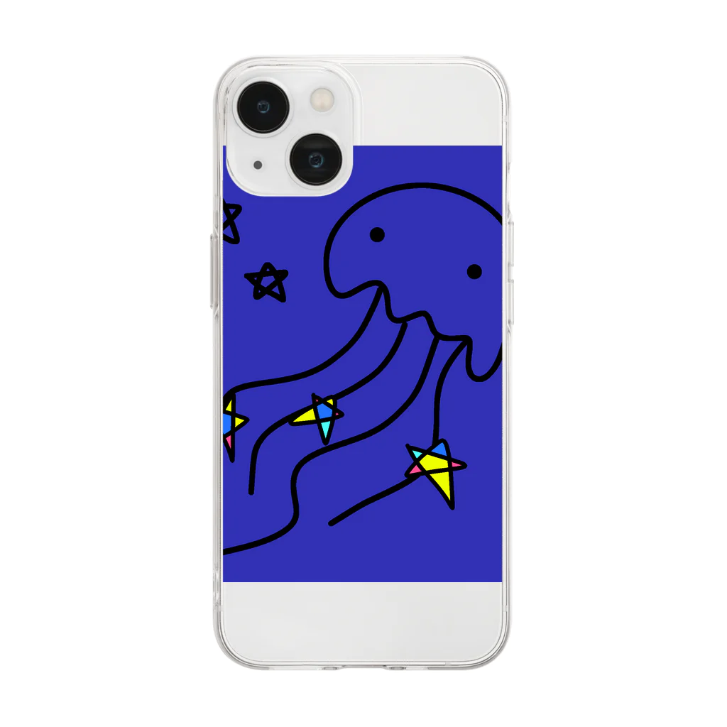 handmade asyouareの天の川クラゲ Soft Clear Smartphone Case