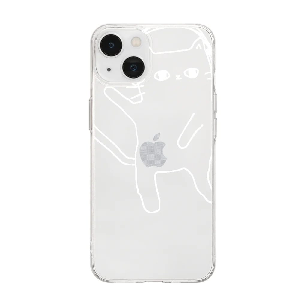 ここあまるの幽霊猫ちゃん Soft Clear Smartphone Case