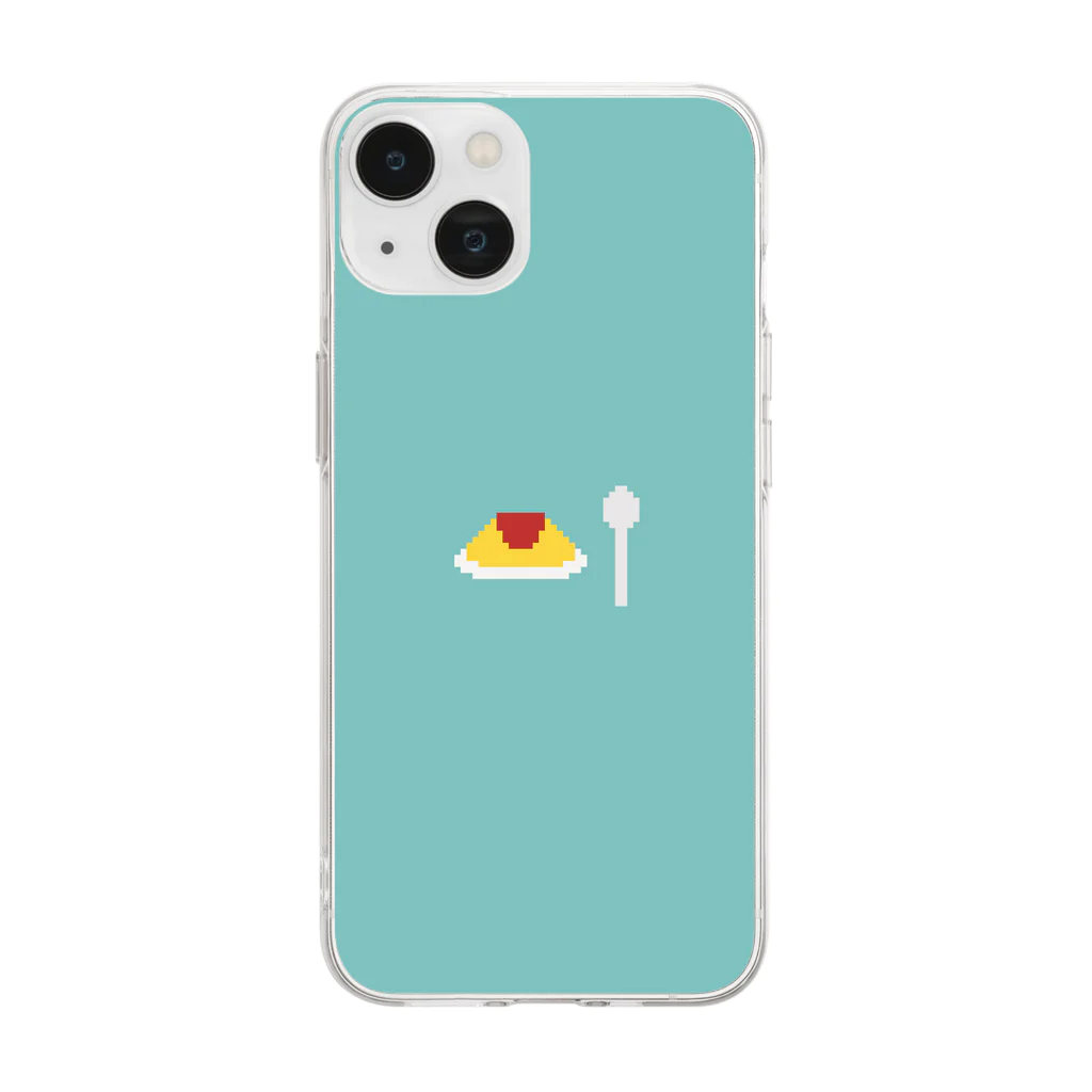 piko_pixelsのドット絵オムライス Soft Clear Smartphone Case