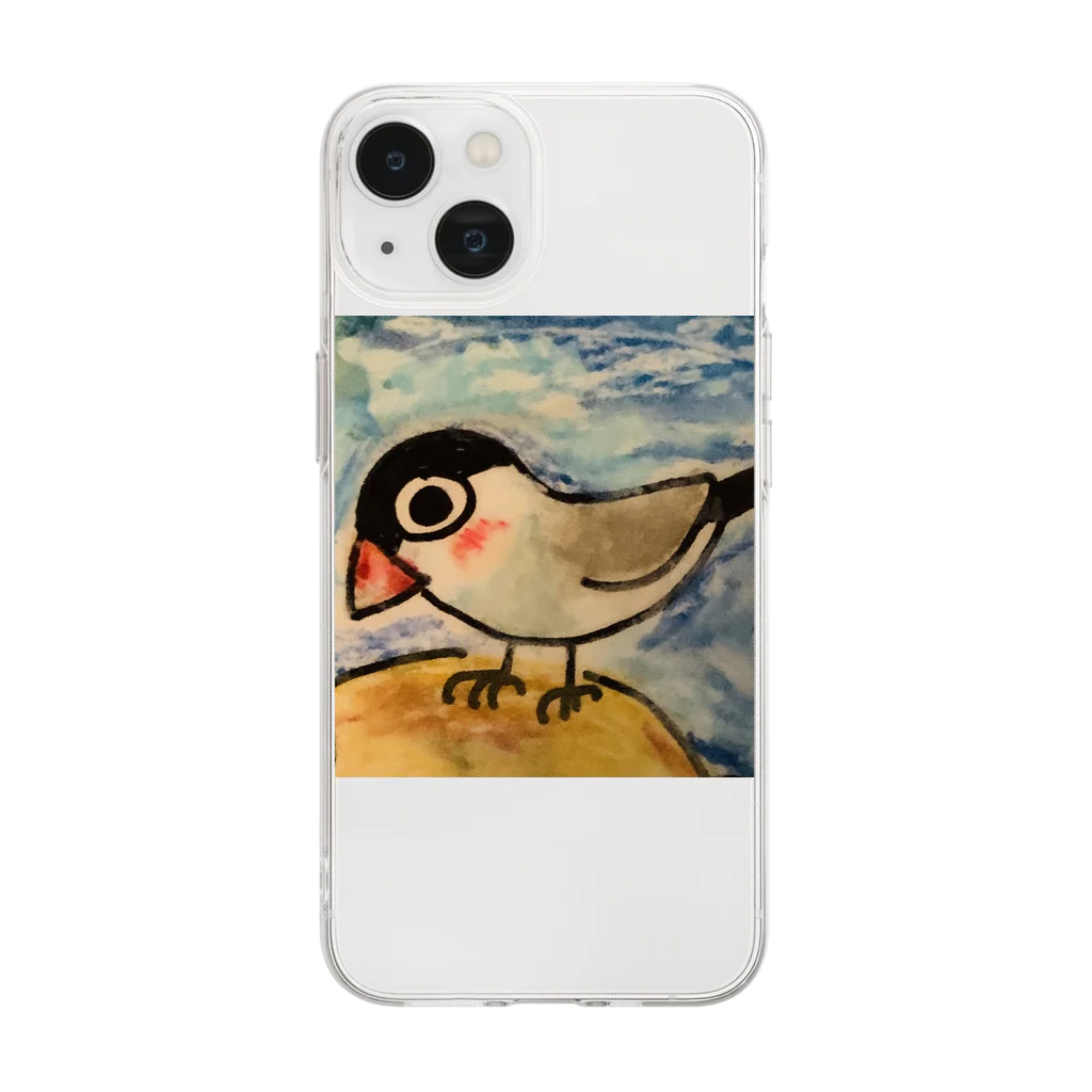 桜文鳥そらワールドの桜文鳥そらちゃん Soft Clear Smartphone Case