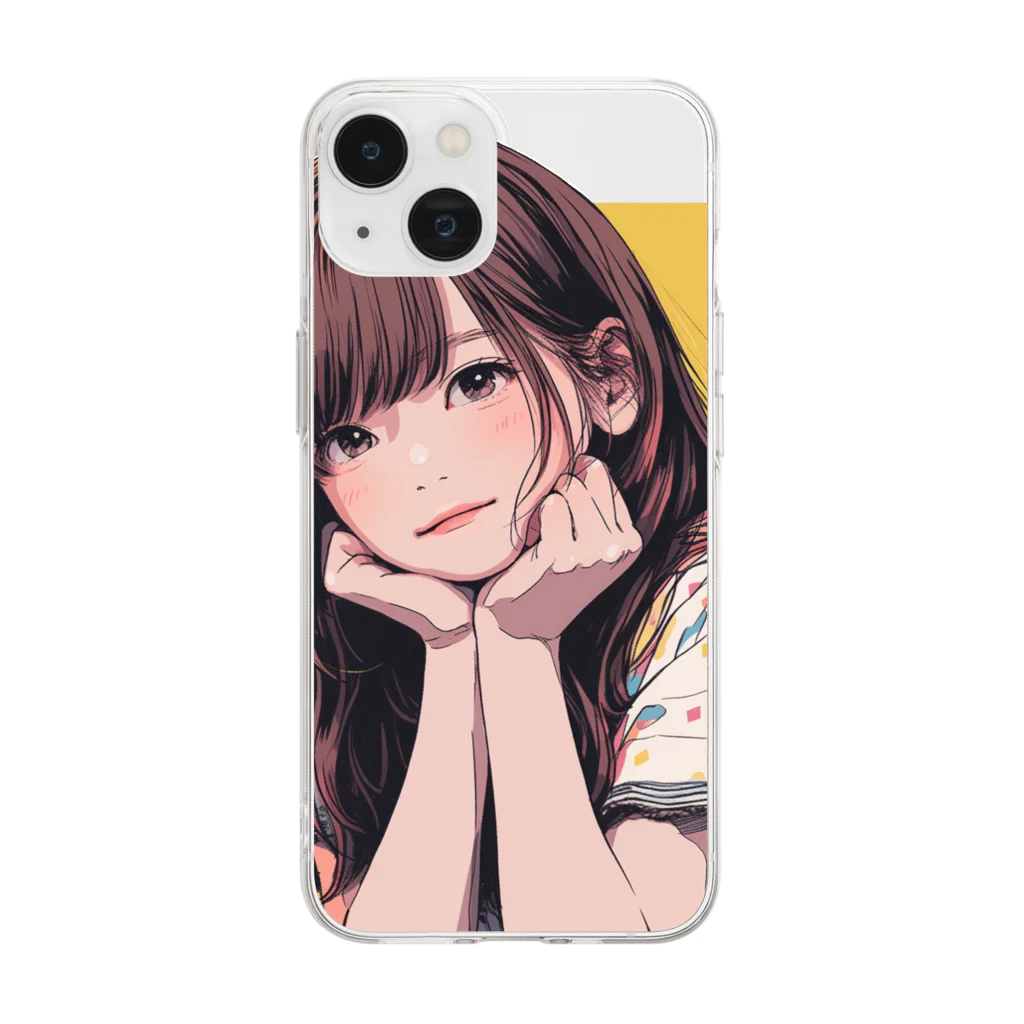 みゆみん@YouTuber ／M|Little Kit FoxのStare スマホケース Soft Clear Smartphone Case