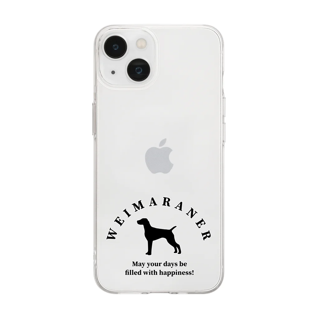 onehappinessのワイマラナー 　happiness!　【One:Happiness】 Soft Clear Smartphone Case