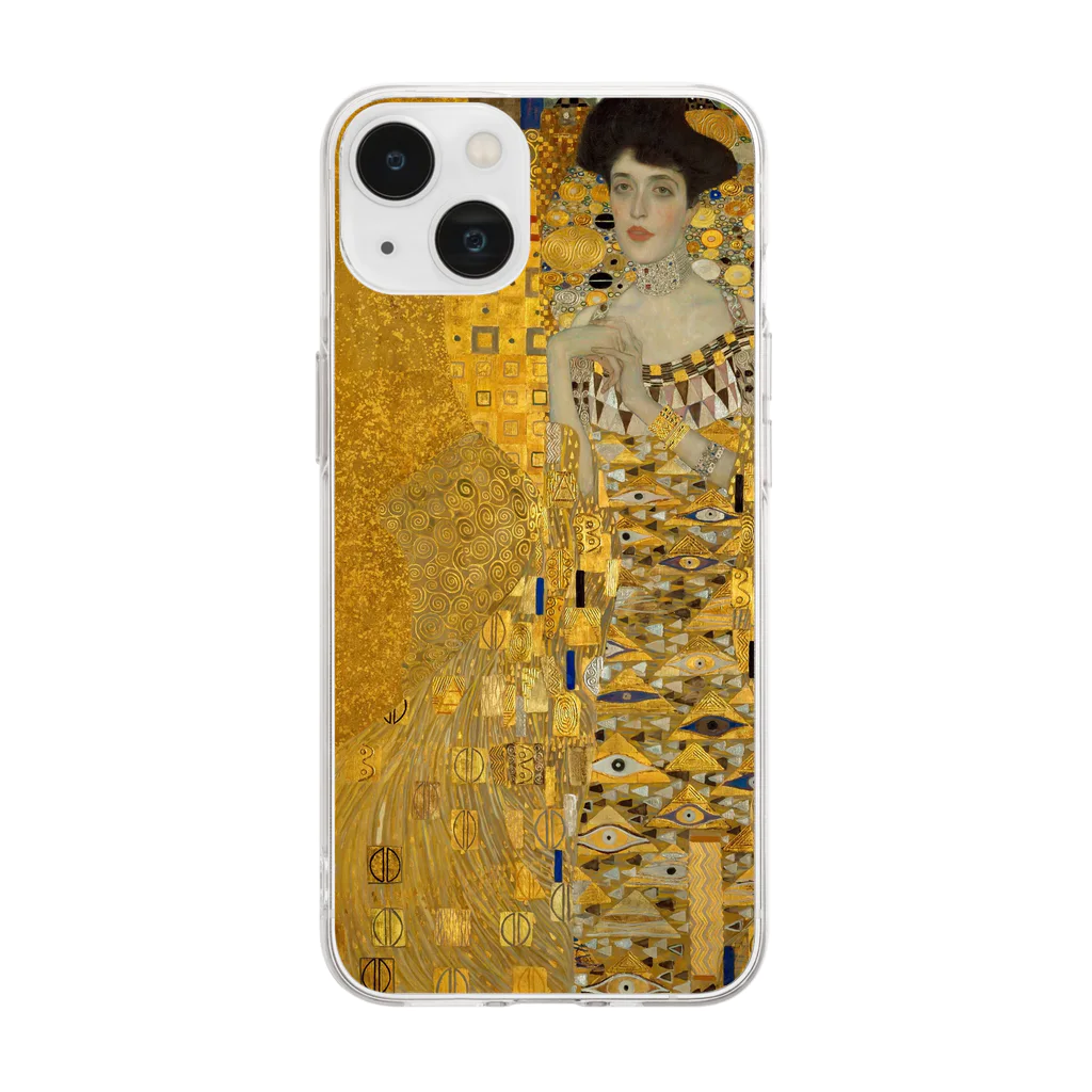 世界美術商店のアデーレ・ブロッホ＝バウアーの肖像 I / Portrait of Adele Bloch-Bauer I Soft Clear Smartphone Case