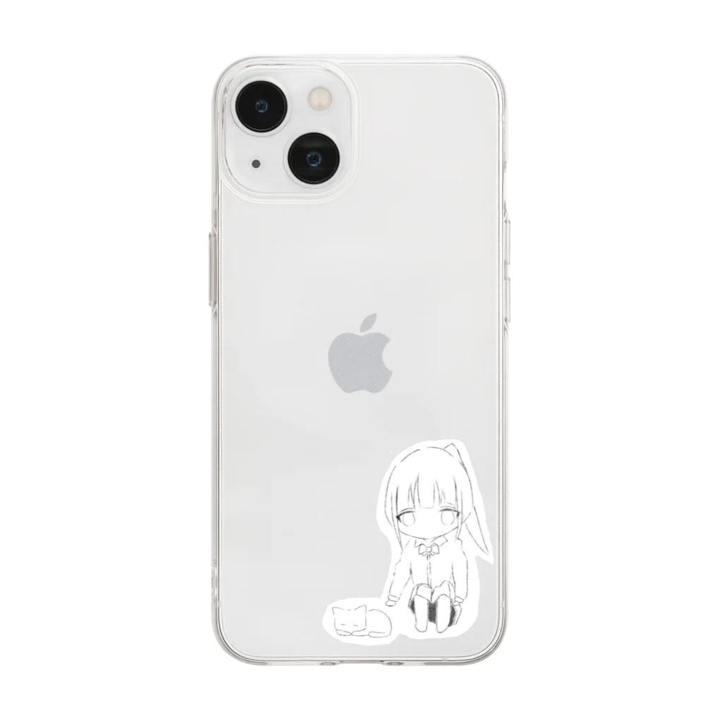 シロモノのねこと女子高生 Soft Clear Smartphone Case