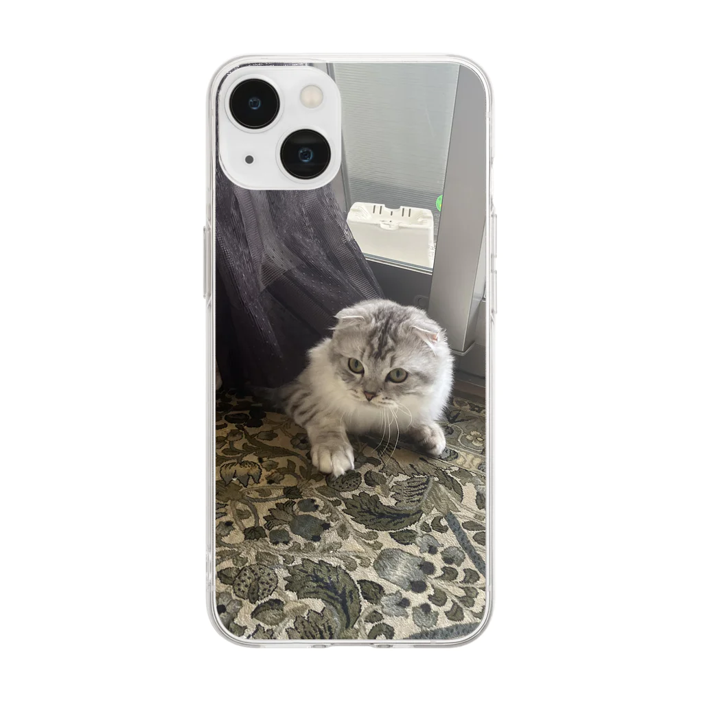 proneet experienceのなぜか折れ耳のちゆべ Soft Clear Smartphone Case