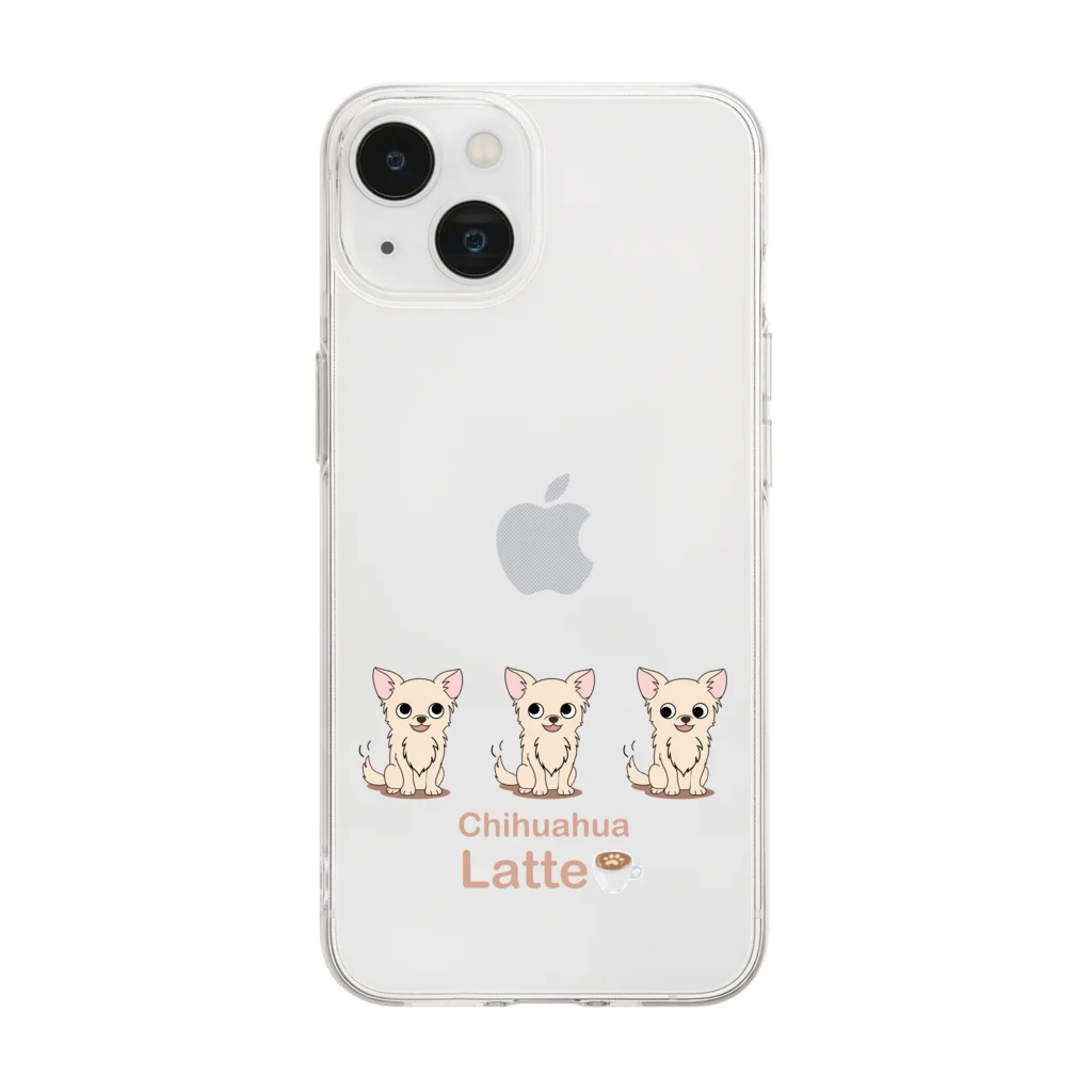 Bordercollie Streetのch-latte5 Soft Clear Smartphone Case