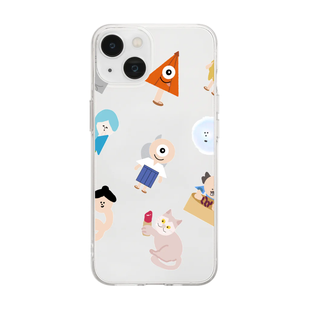 yamanofumotoのみんな集合！ Soft Clear Smartphone Case