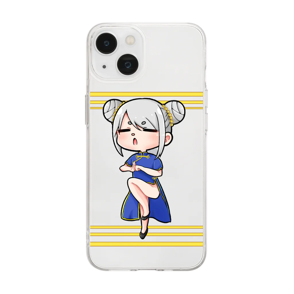 ごくつぶ屋のチャイナガール(自画像) Soft Clear Smartphone Case