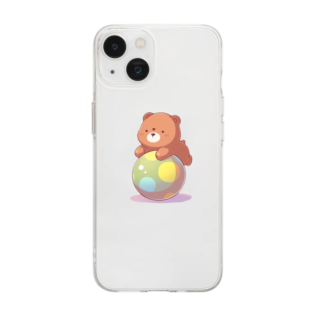 可愛いは正義 / かわかわなんでも屋の見とれるほど可愛い！玉乗りくまさん Soft Clear Smartphone Case