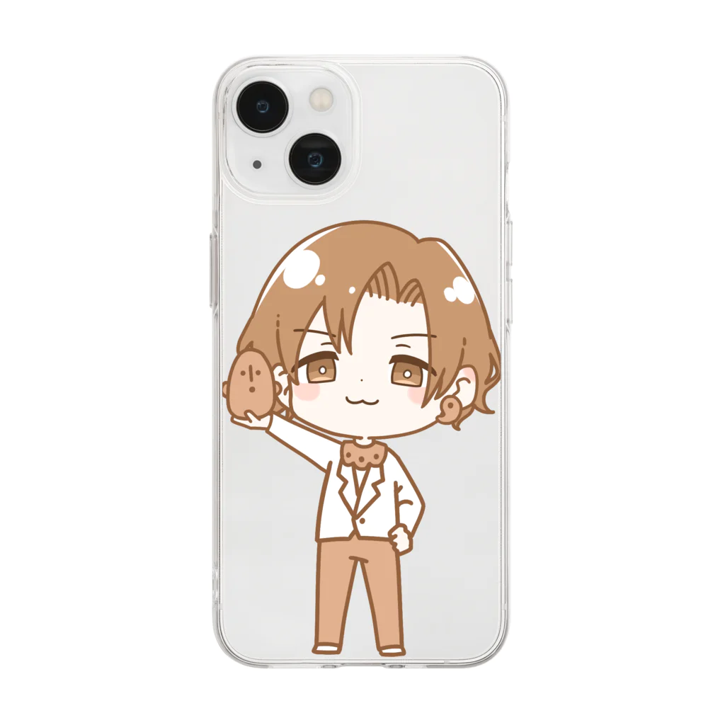 🌈彩-ｲﾛﾄﾞﾘ-🎨のミニキャラ土器くん Soft Clear Smartphone Case