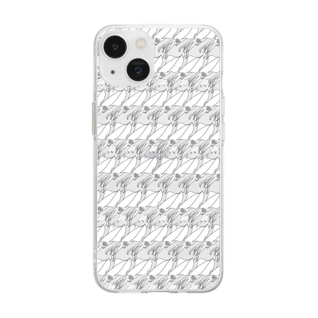 NANNANOーナンナノーのFULL SQUID Soft Clear Smartphone Case