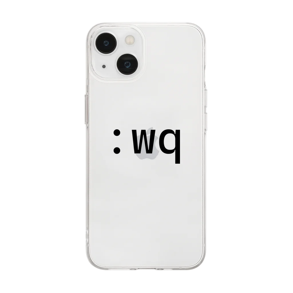 remsuiminのvim :wq 保存して終了 Soft Clear Smartphone Case