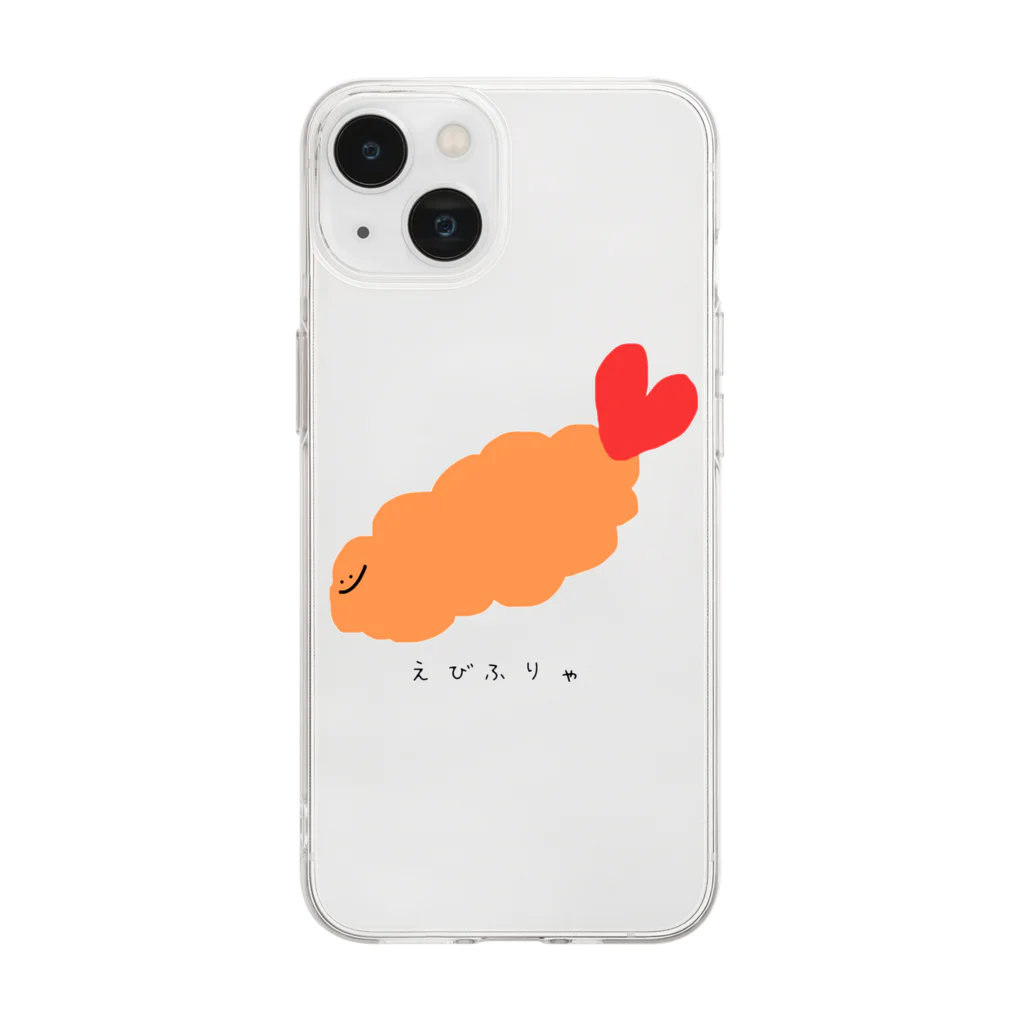 onakasuita___noのえびふりゃ Soft Clear Smartphone Case