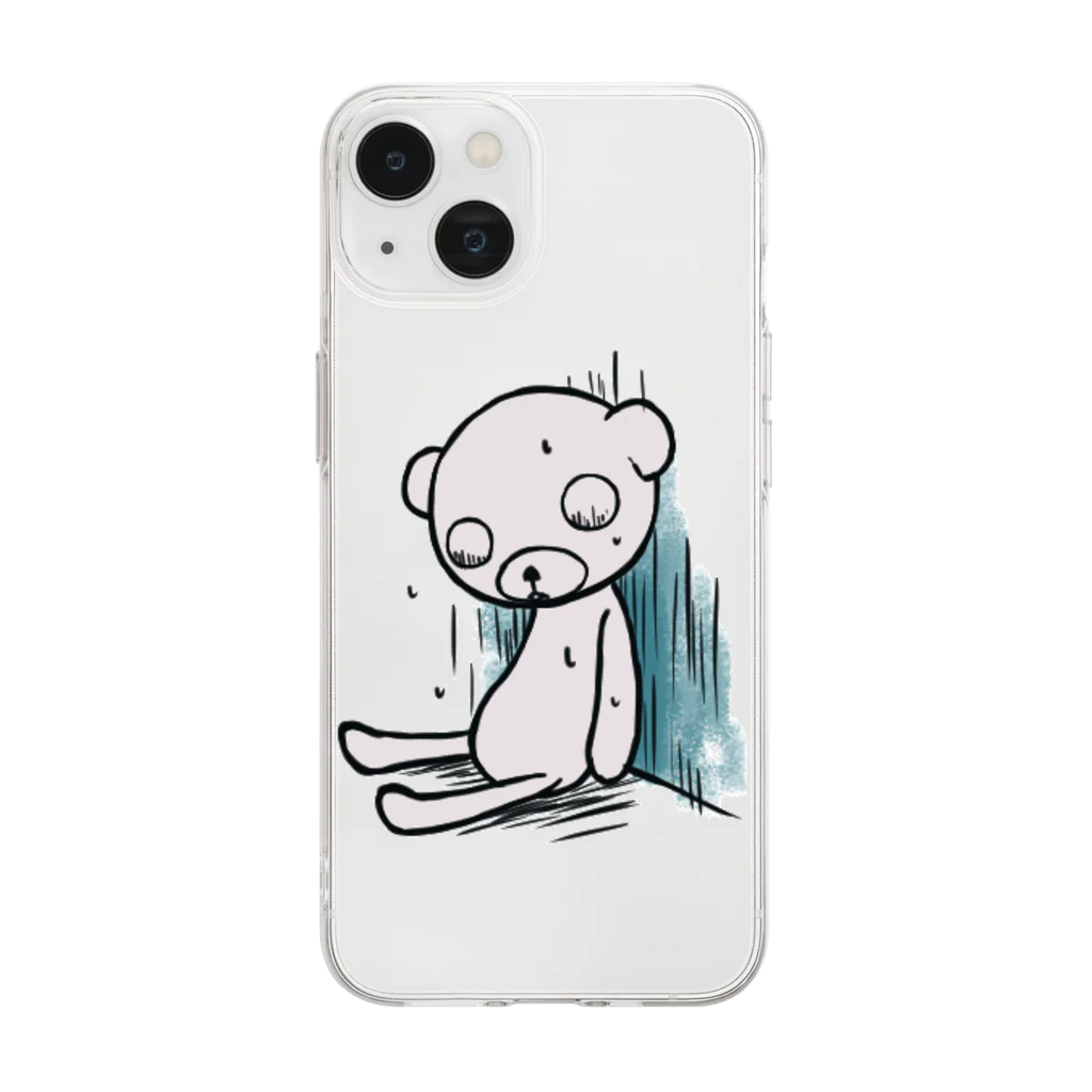 べあぐらのぐったり　べあ Soft Clear Smartphone Case