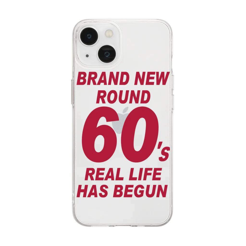 キッズモード某のROUND60 / 還暦＆アラ還を軽やかにすごすロゴ Soft Clear Smartphone Case