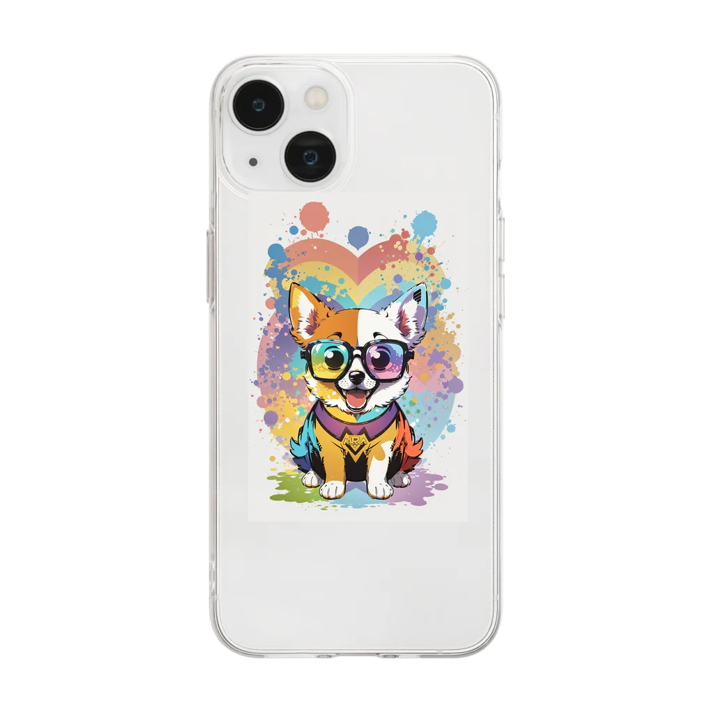 ka-washopのIT犬のちゃきシリーズ Soft Clear Smartphone Case