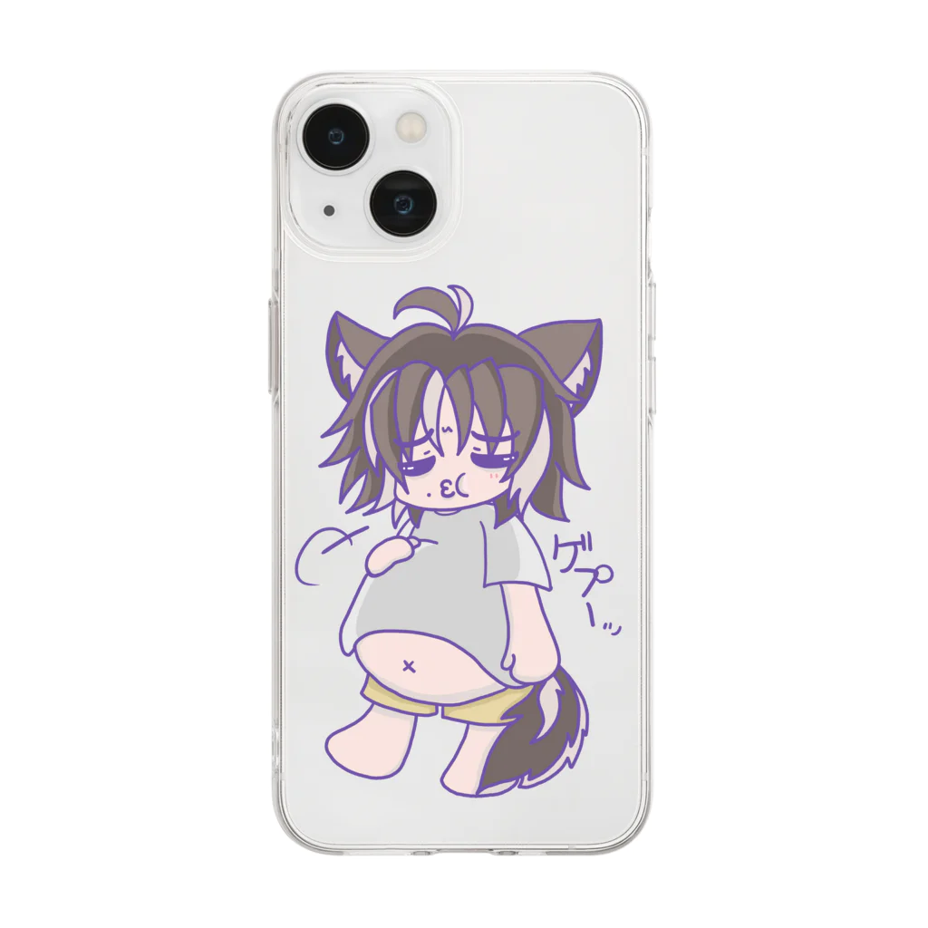 狗牙 啼🦴🐾🦴のたべすぎなっさんSD Soft Clear Smartphone Case