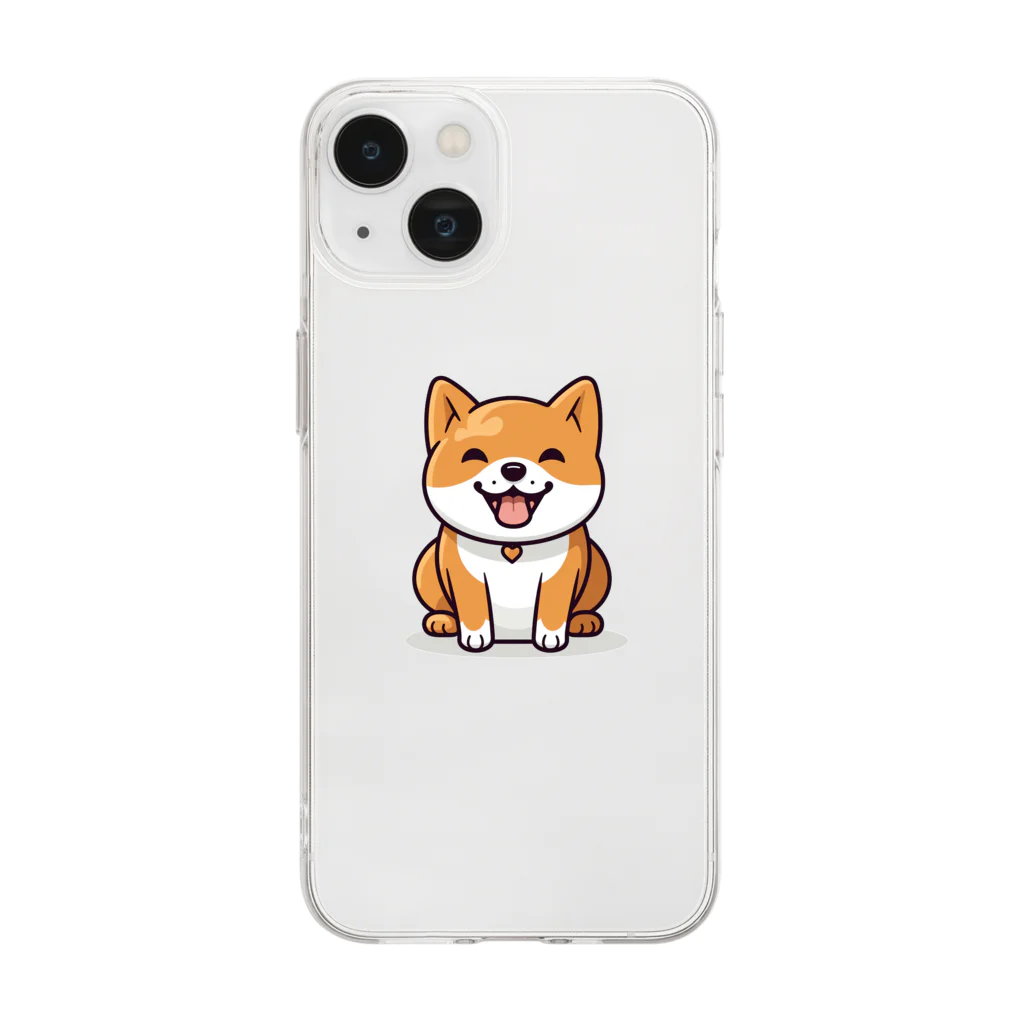 BunnyBloomのShiba Dog ソフトクリアスマホケース