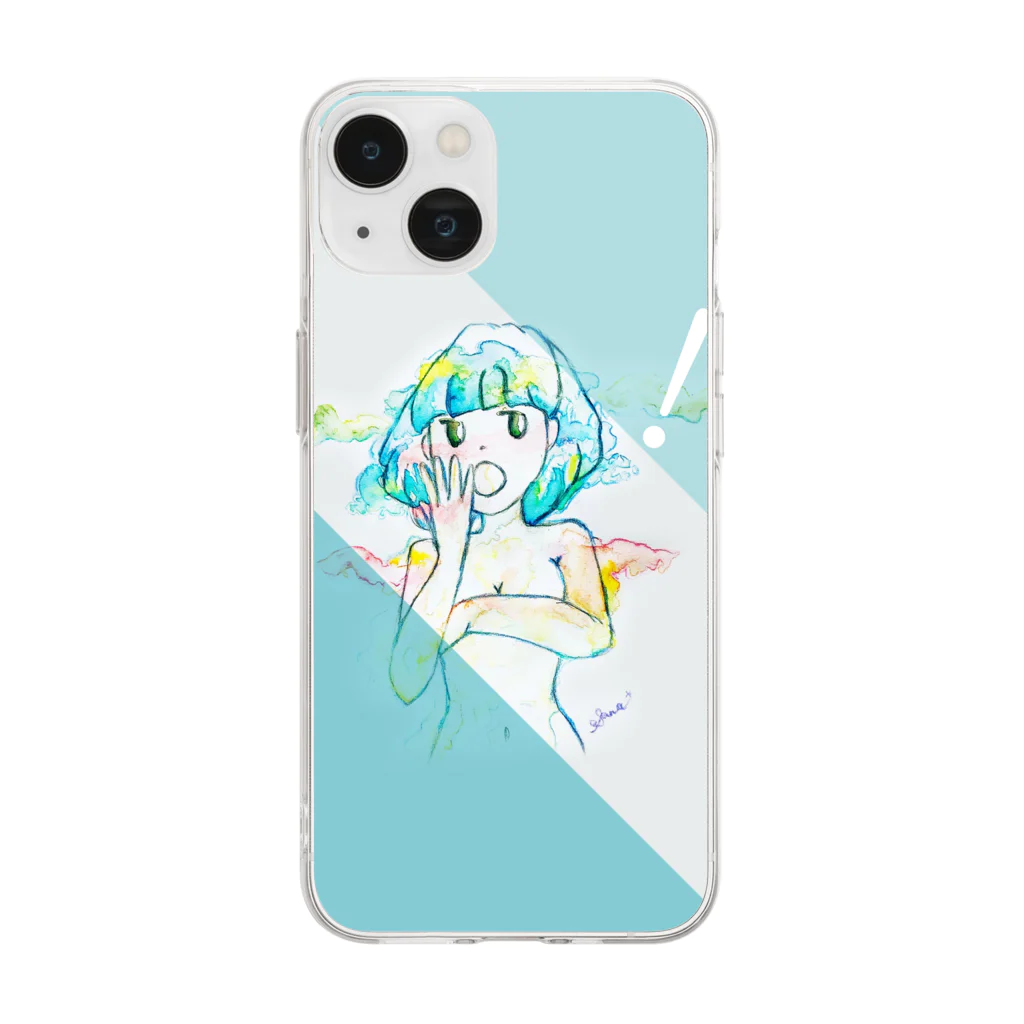 Sana Storeの記号姉妹　！ちゃん Soft Clear Smartphone Case