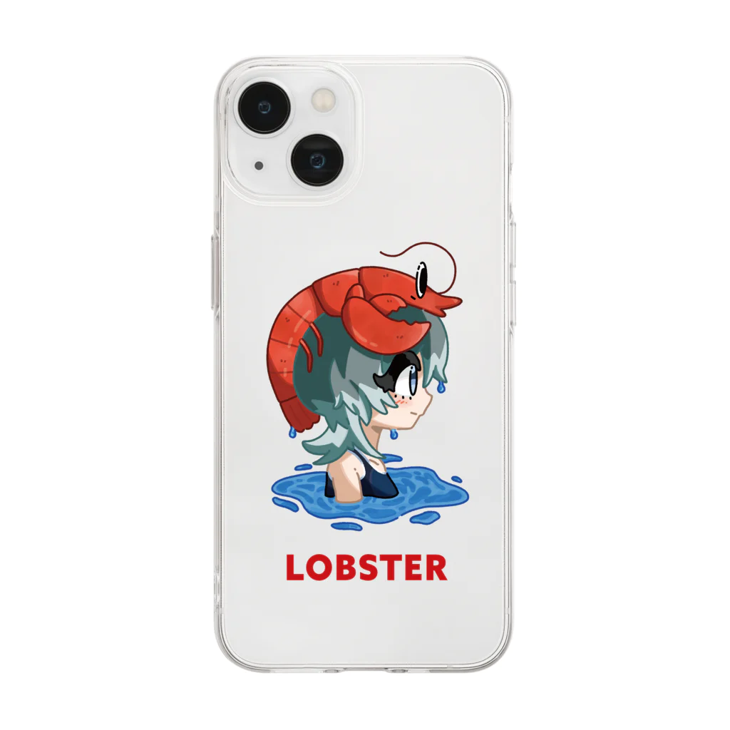 いづのけいのLOBSTER ソフトクリアスマホケース