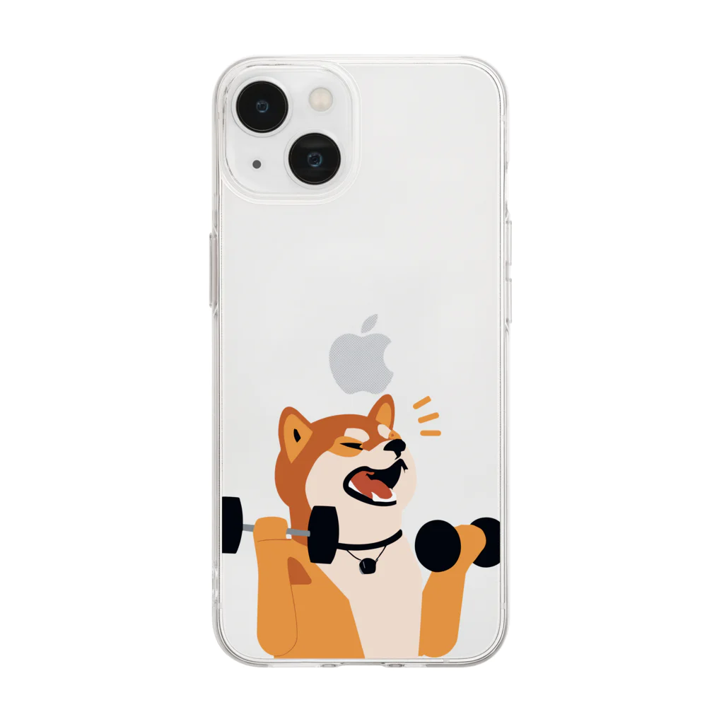 パンプアップ柴Hachiのパンプアップ柴Hachi Soft Clear Smartphone Case