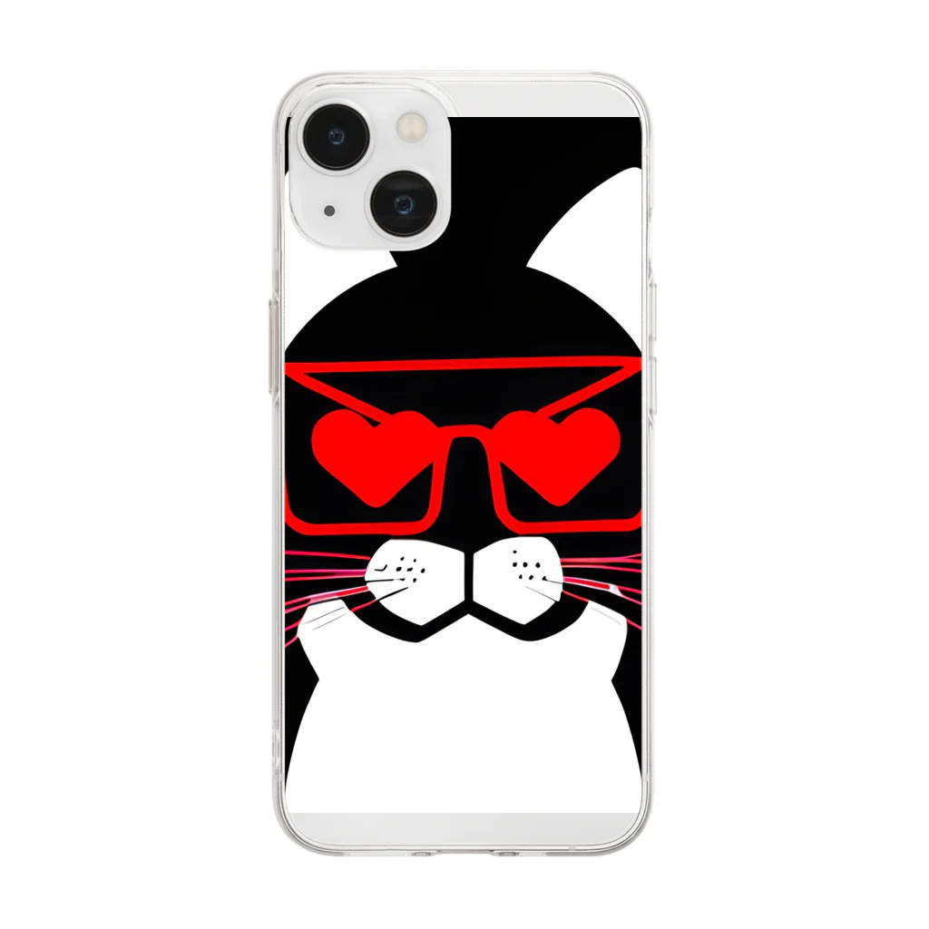 tentenxのchill猫 Soft Clear Smartphone Case