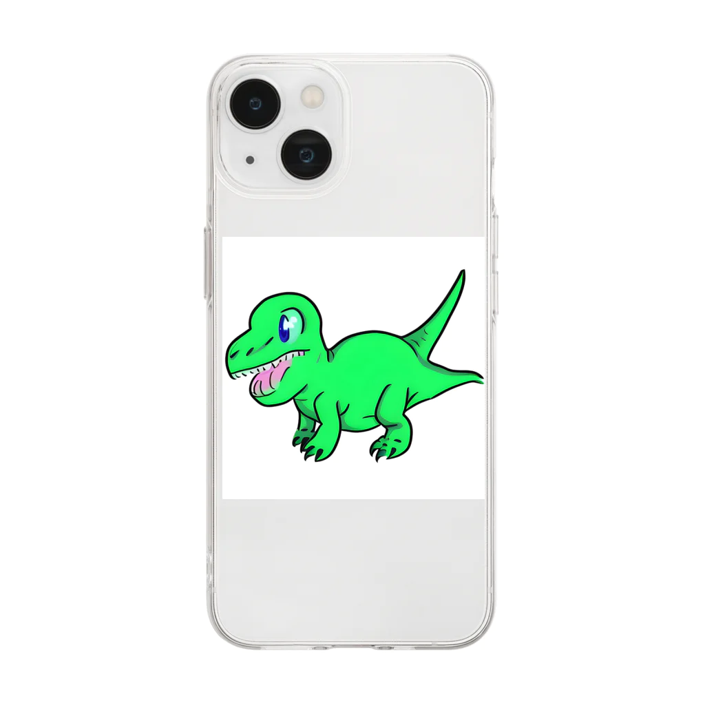 ryu1220の恐竜くん Soft Clear Smartphone Case