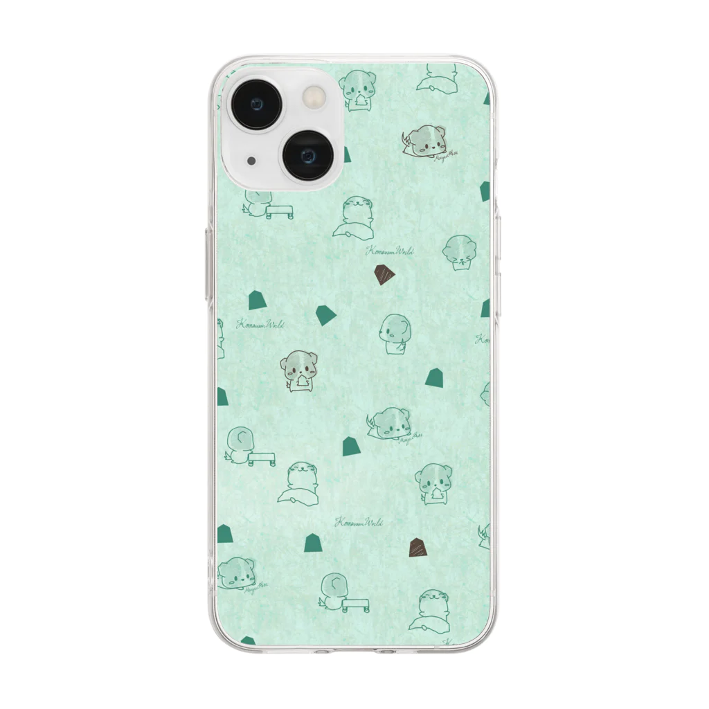 あおいむゆのKomawan's EverydayLife（チョコミント） Soft Clear Smartphone Case