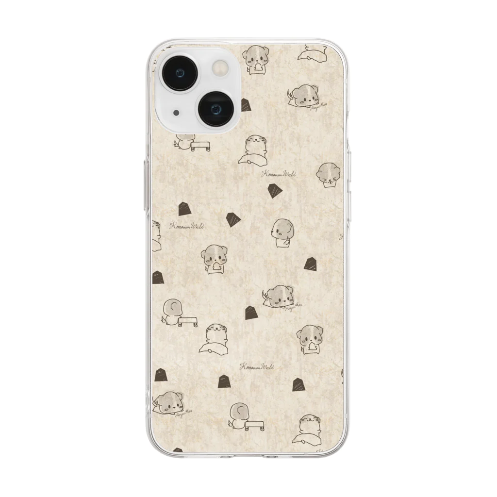 あおいむゆのKomawan's EverydayLife（将棋色） Soft Clear Smartphone Case