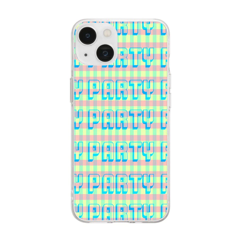 Anderson film schoolのPARTY PARTY PARTY Soft Clear Smartphone Case