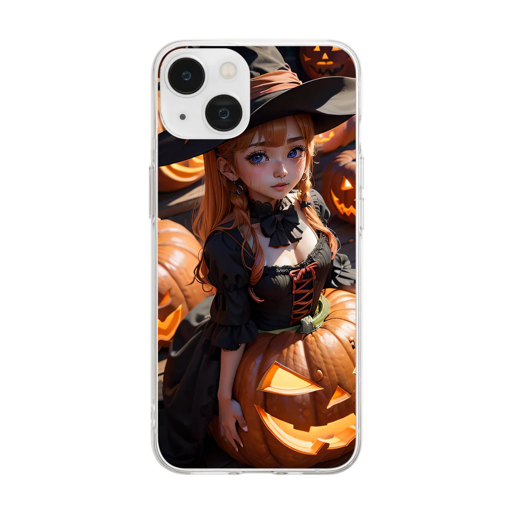 まる屋のハロウィンと見習い魔女 Soft Clear Smartphone Case