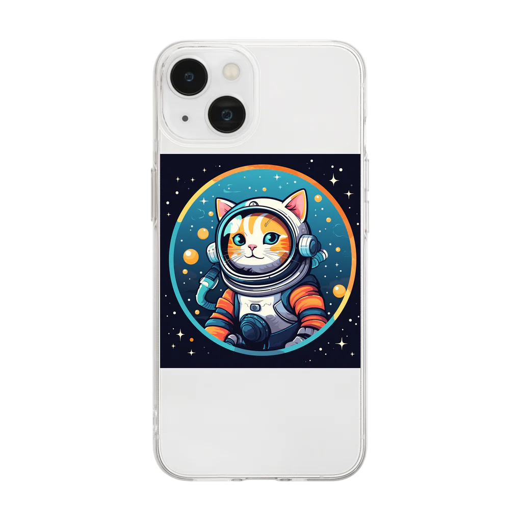 スペースキャットコレクションのコスモキャット Soft Clear Smartphone Case