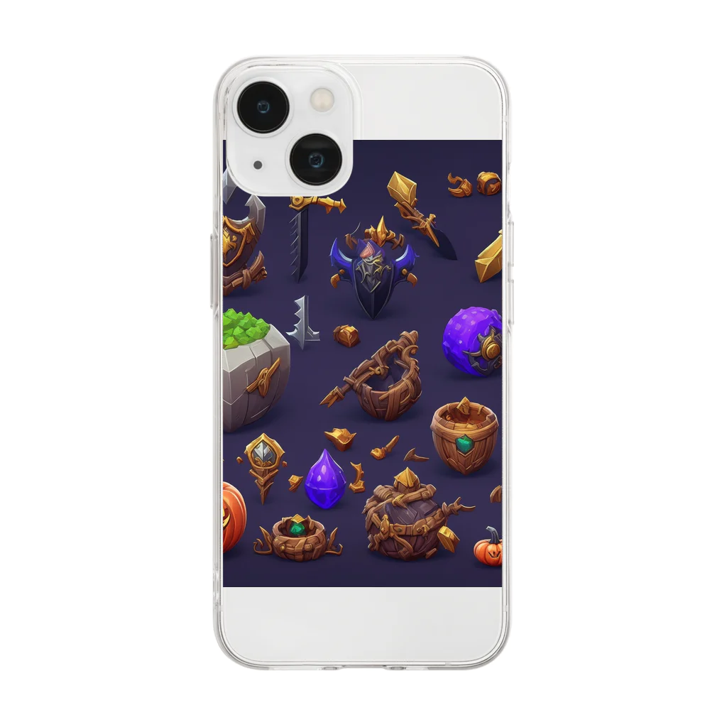 TOBIMORIのハロウィンゲームアイテム Soft Clear Smartphone Case