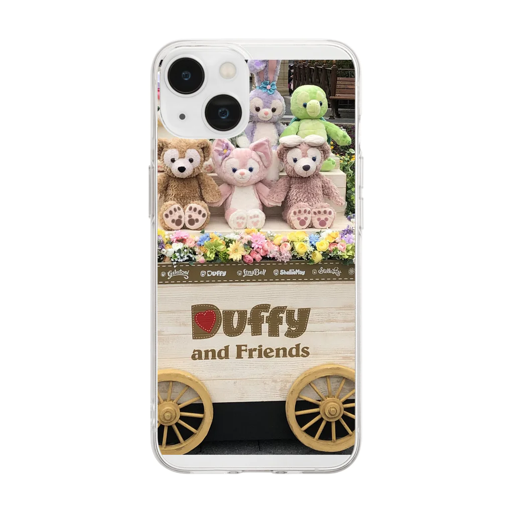 ともきちStoreのダッフィフレンズ Soft Clear Smartphone Case