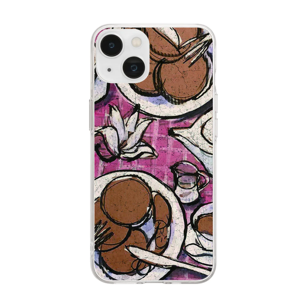 HAYATO-TのEarly spring lunch Soft Clear Smartphone Case