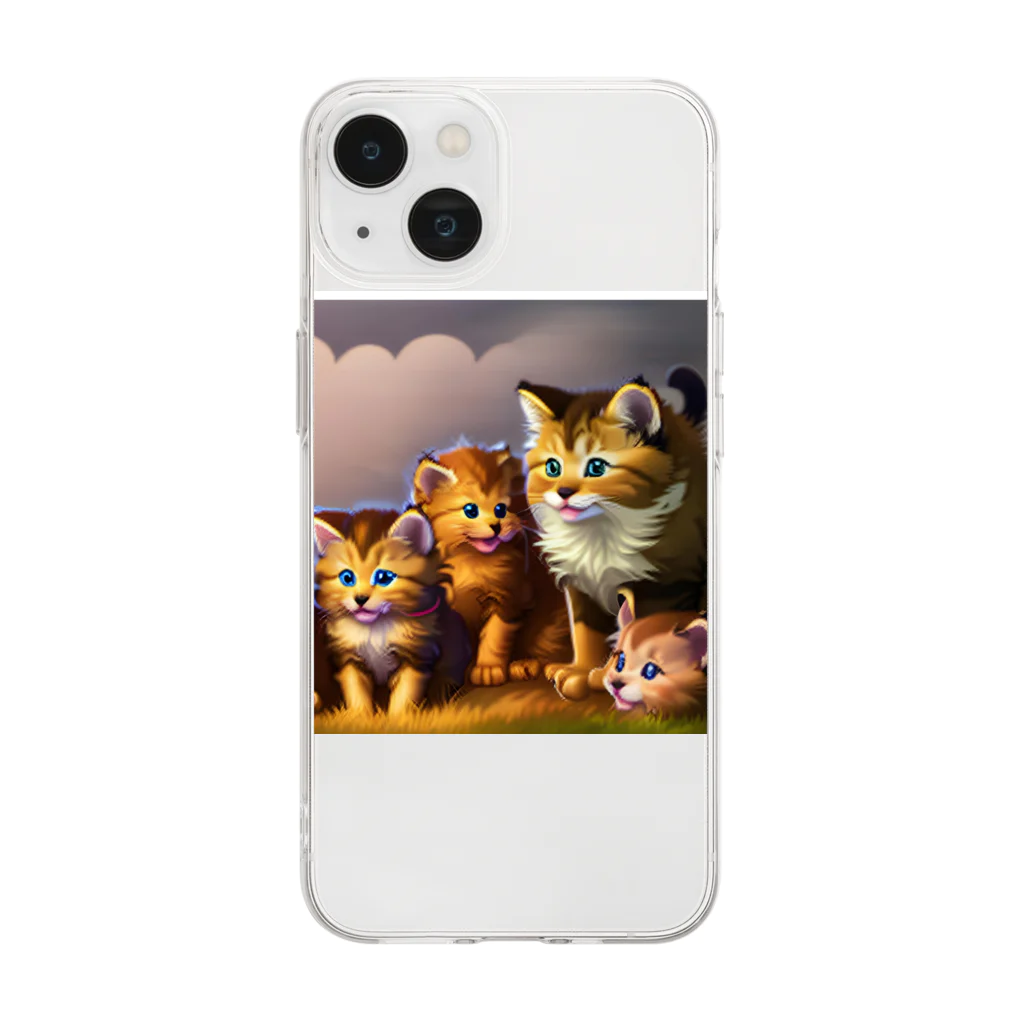 可愛い猫ちゃんの可愛い子猫たち Soft Clear Smartphone Case