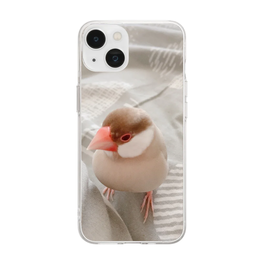 シナモン文鳥ヒナちん2のシナモン文鳥ヒナちん2 Soft Clear Smartphone Case