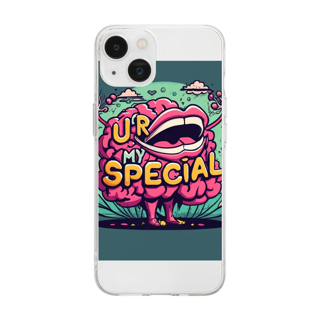 ノイトランナウェイの SPECIALZ BRAIN Soft Clear Smartphone Case