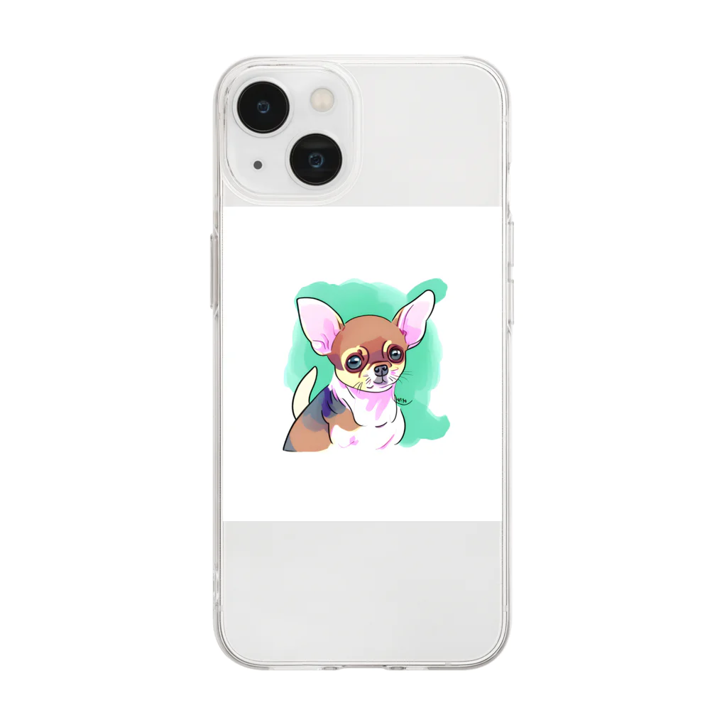 HIMENOAYAKAのチワワグッズ Soft Clear Smartphone Case