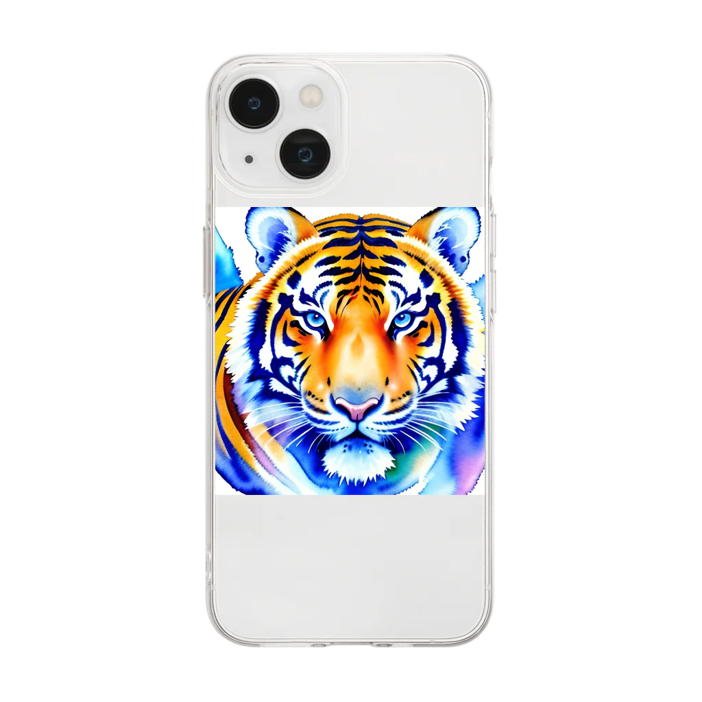 ZUKASAMAのワイルドな虎🐯 Soft Clear Smartphone Case