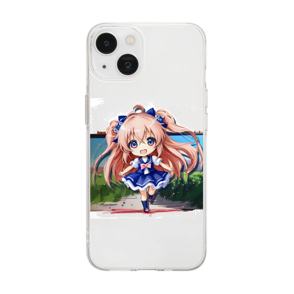 KAZAHANAの爆走ガール Soft Clear Smartphone Case