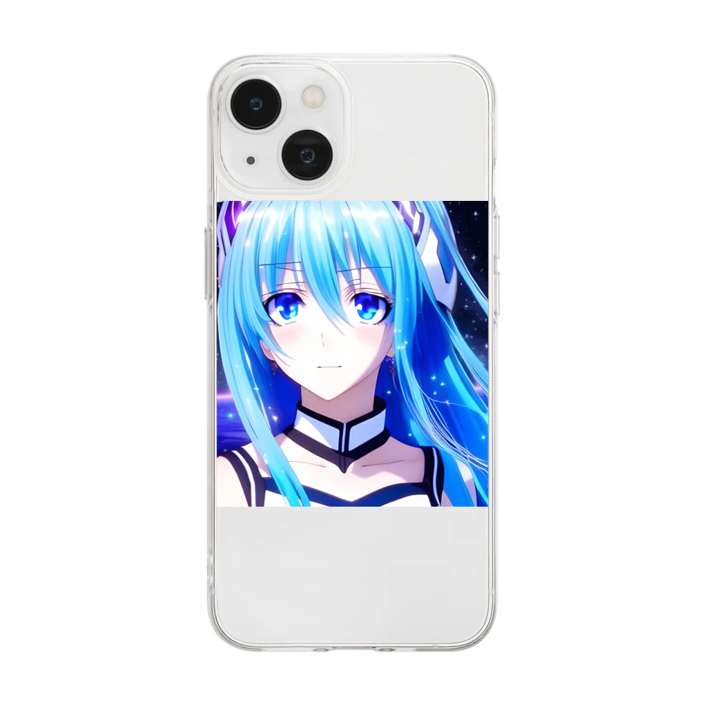 the blue seasonのるな (Luna) Soft Clear Smartphone Case